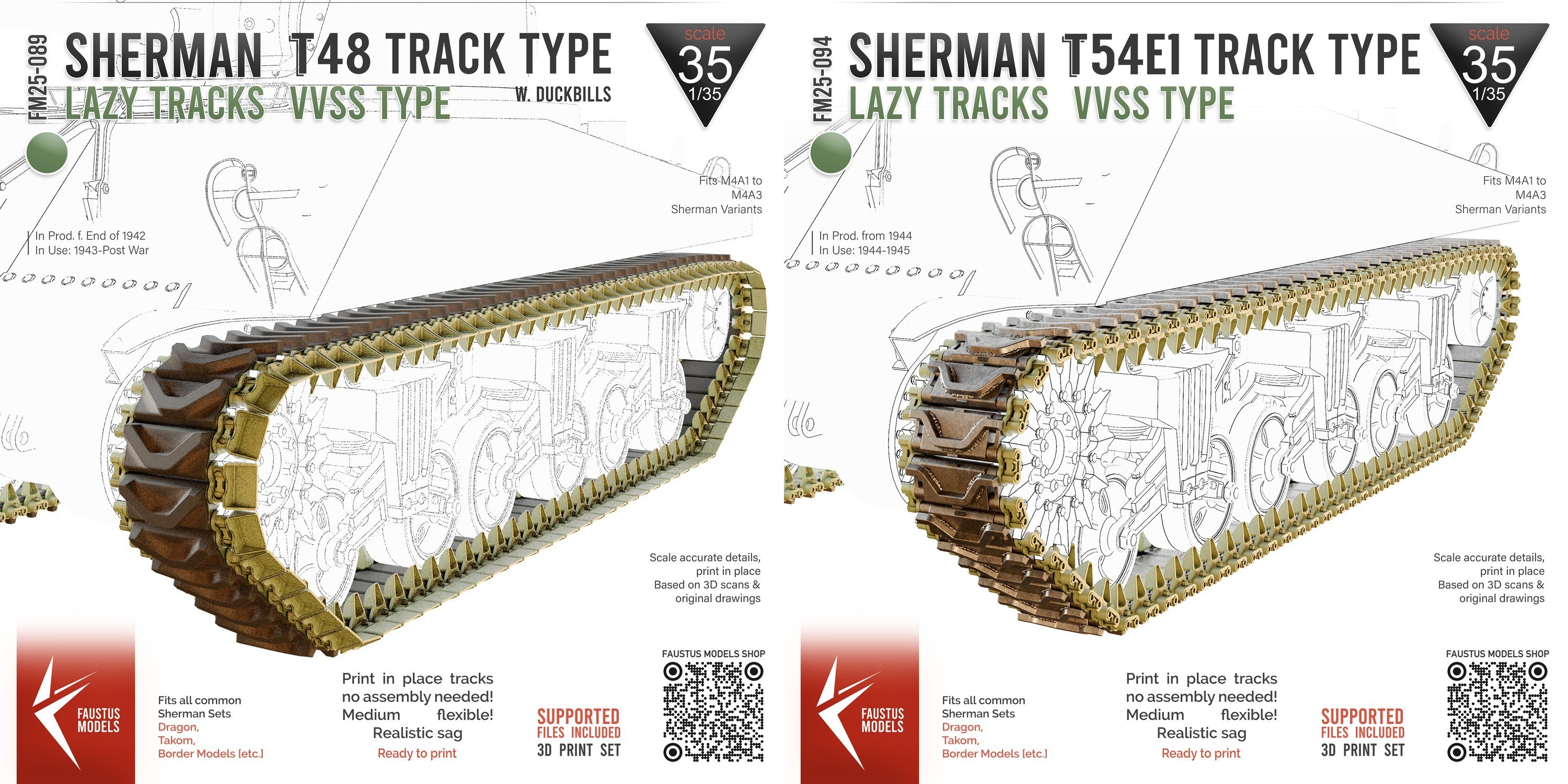 M4 Sherman VVSS “LAZY TRACKS”  by Faustus Models