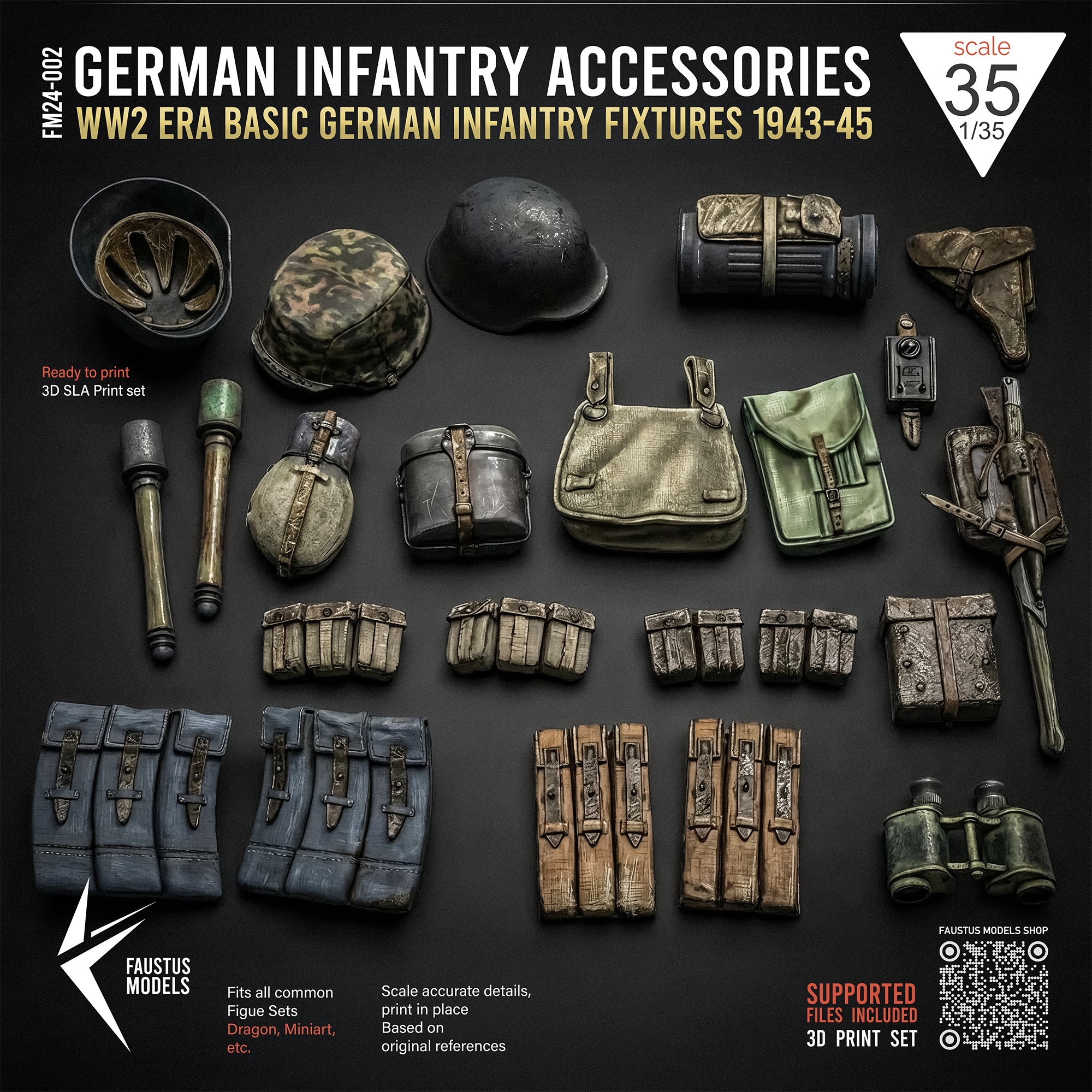 FaustusModels German Infantry Accessories 1/35