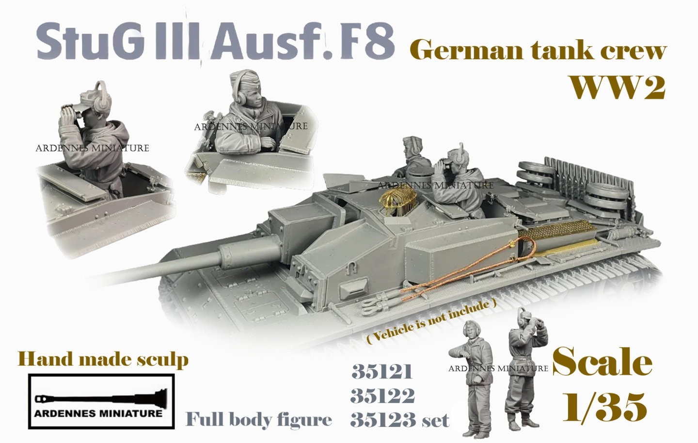 Ardennes Miniature: StuG III F/8 Crew and Heads
