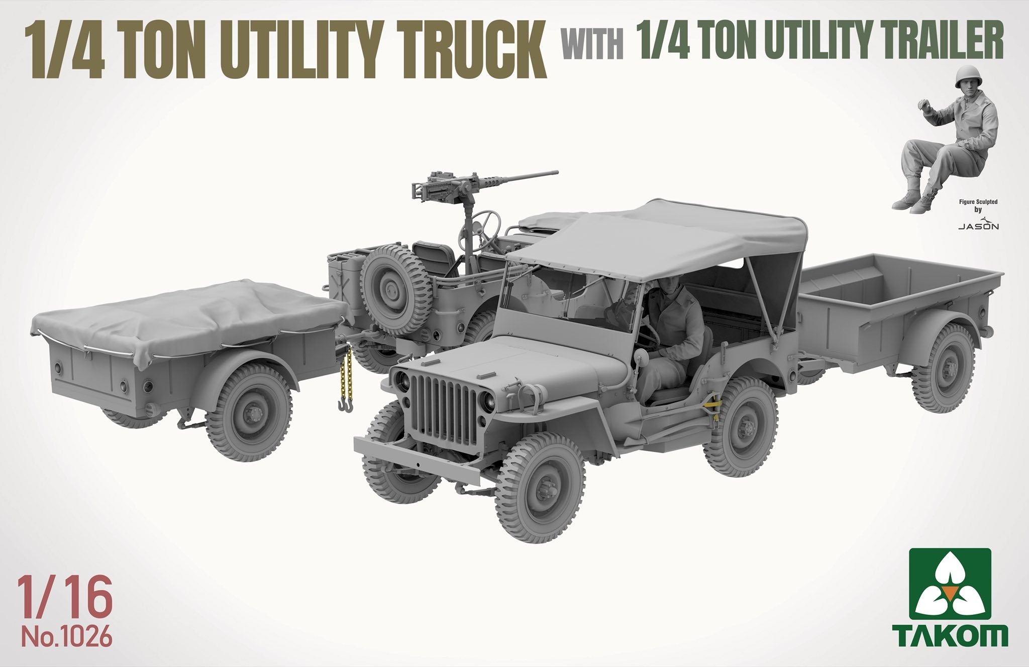 1/4 Ton Utility Truck w Trailer in Large Scale