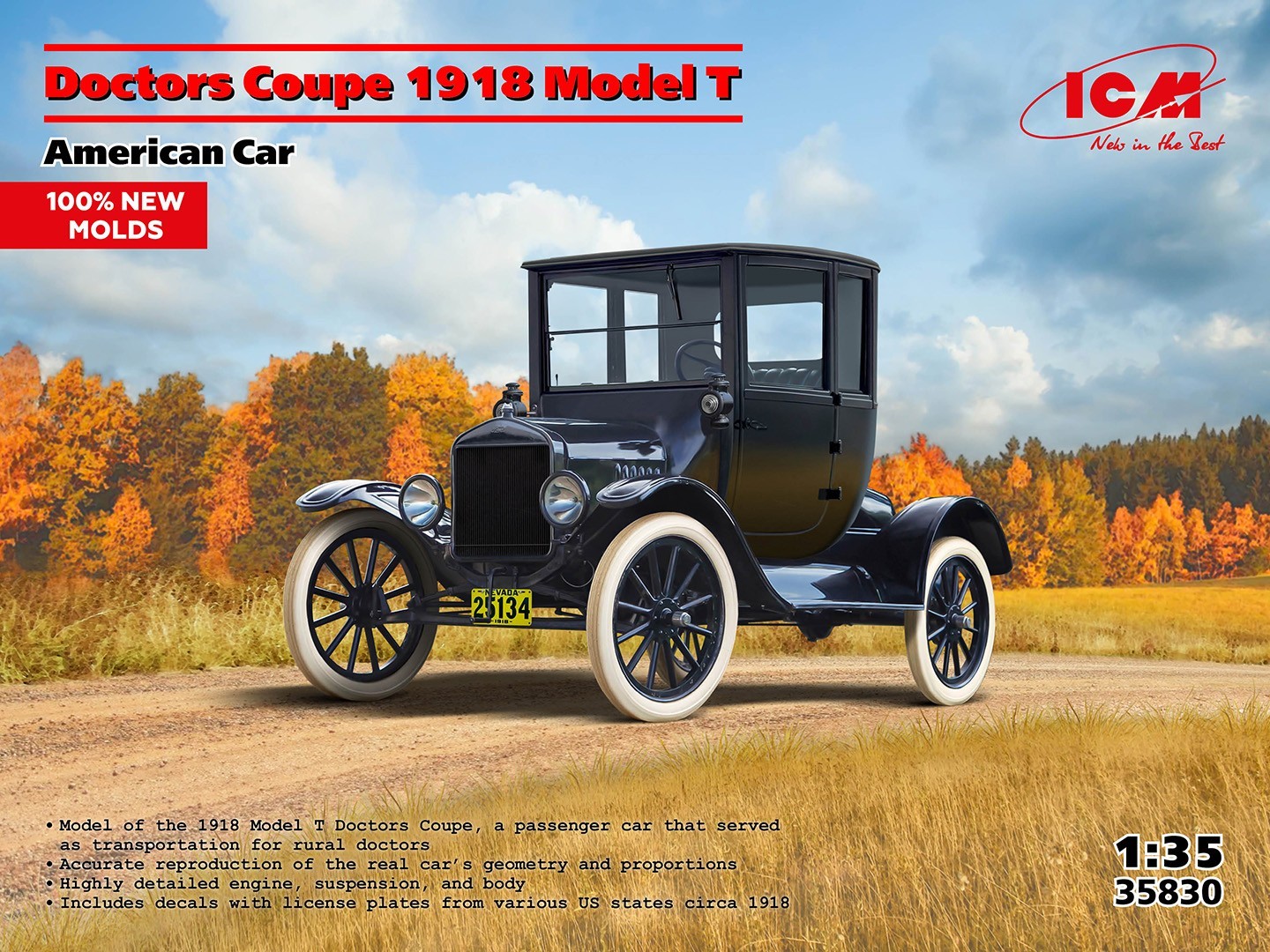 SOON ON SALE! Doctors Coupe 1917 Model T, American Car – 100% New Molds!