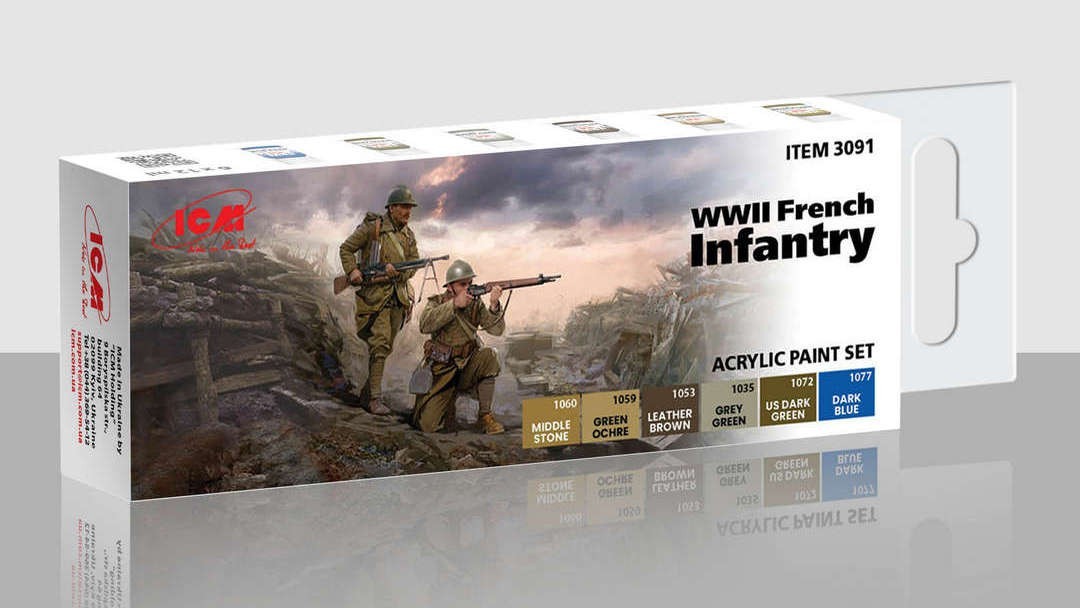 SOON ON SALE! Acrylic paint set for WWII French Infantry