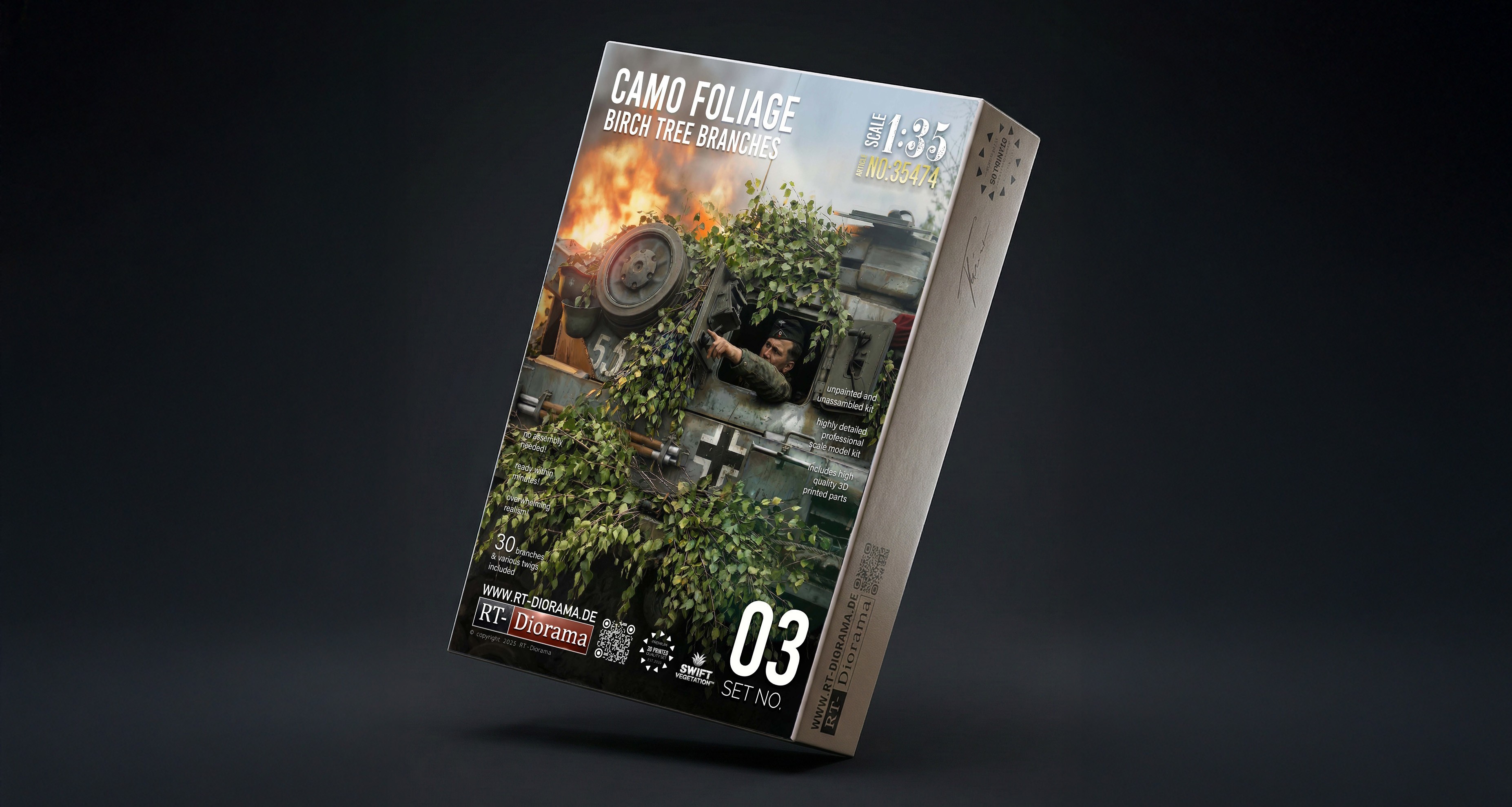 Camo Foliage: Birch Tree Branches | Vehicle Camouflage  | RT-Diorama