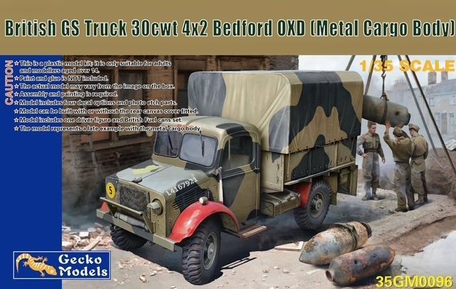 Gecko: Bedford OXD with metal body and British 2 Gallon Can
