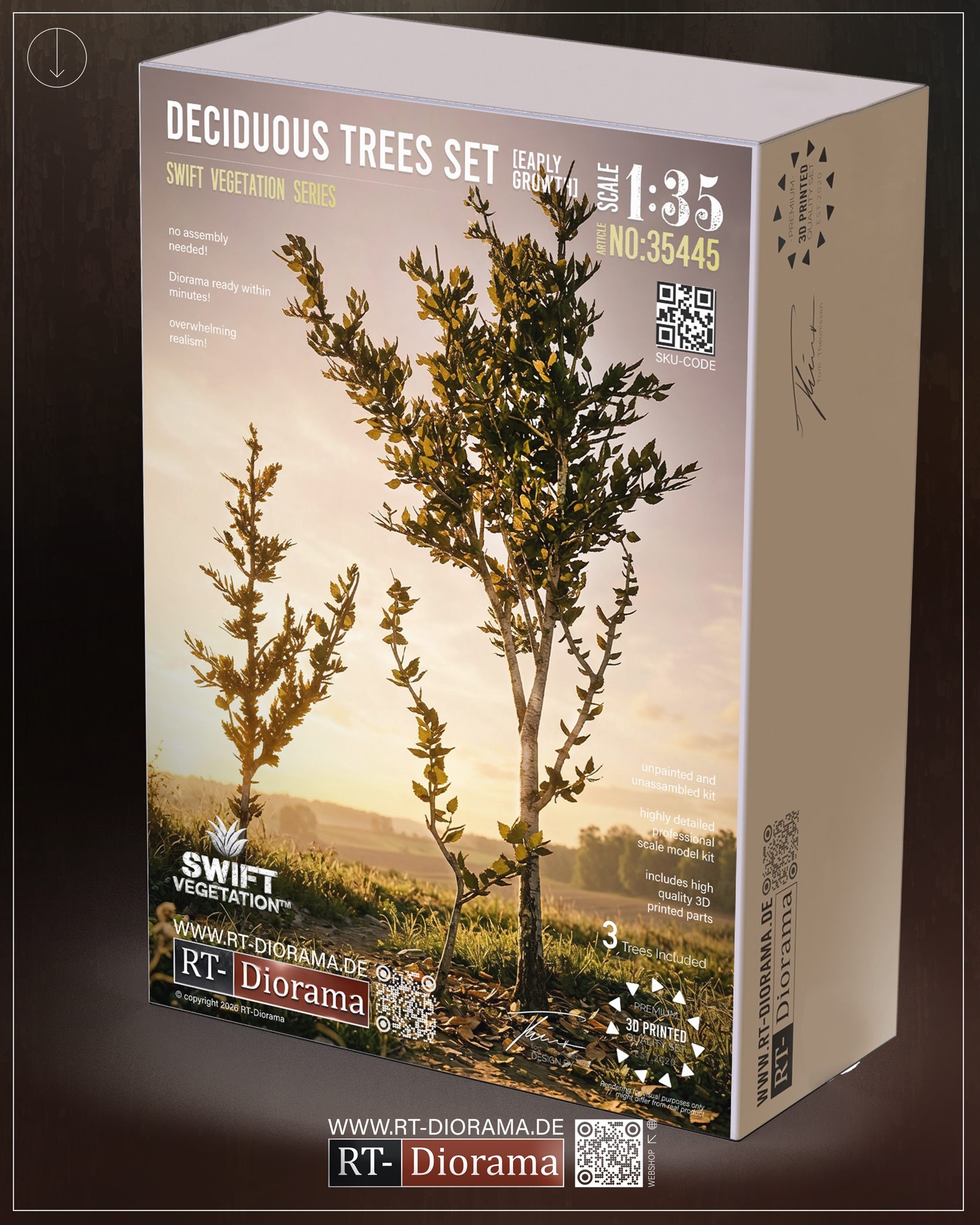 RT-DIORAMA RELEASES ULTRA-REALISTIC 1/35 DECIDUOUS TREES SET – ENGINEERED FOR MODERN SLA PRINTING