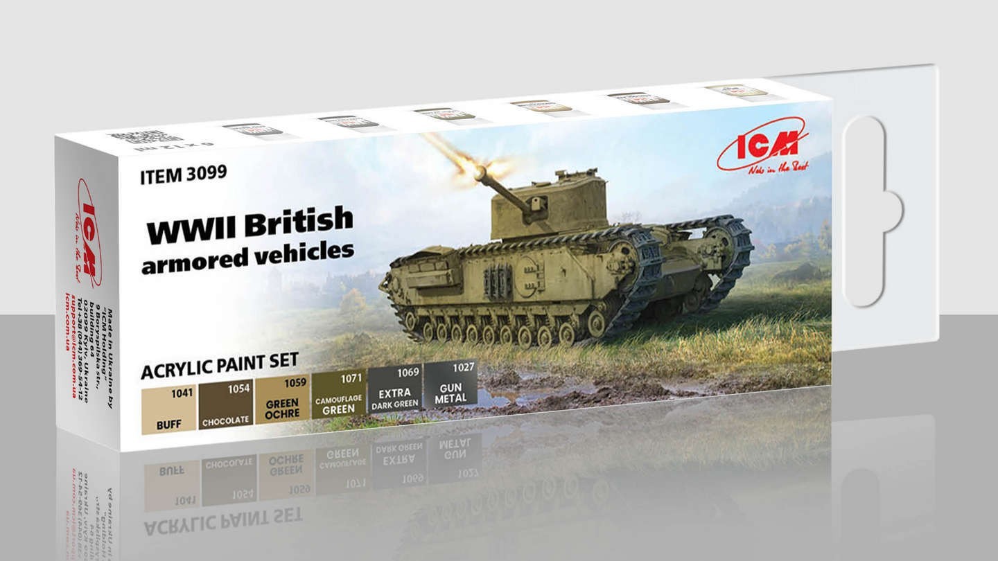 SOON ON SALE! Acrylic paint set for WWII British armored vehicles