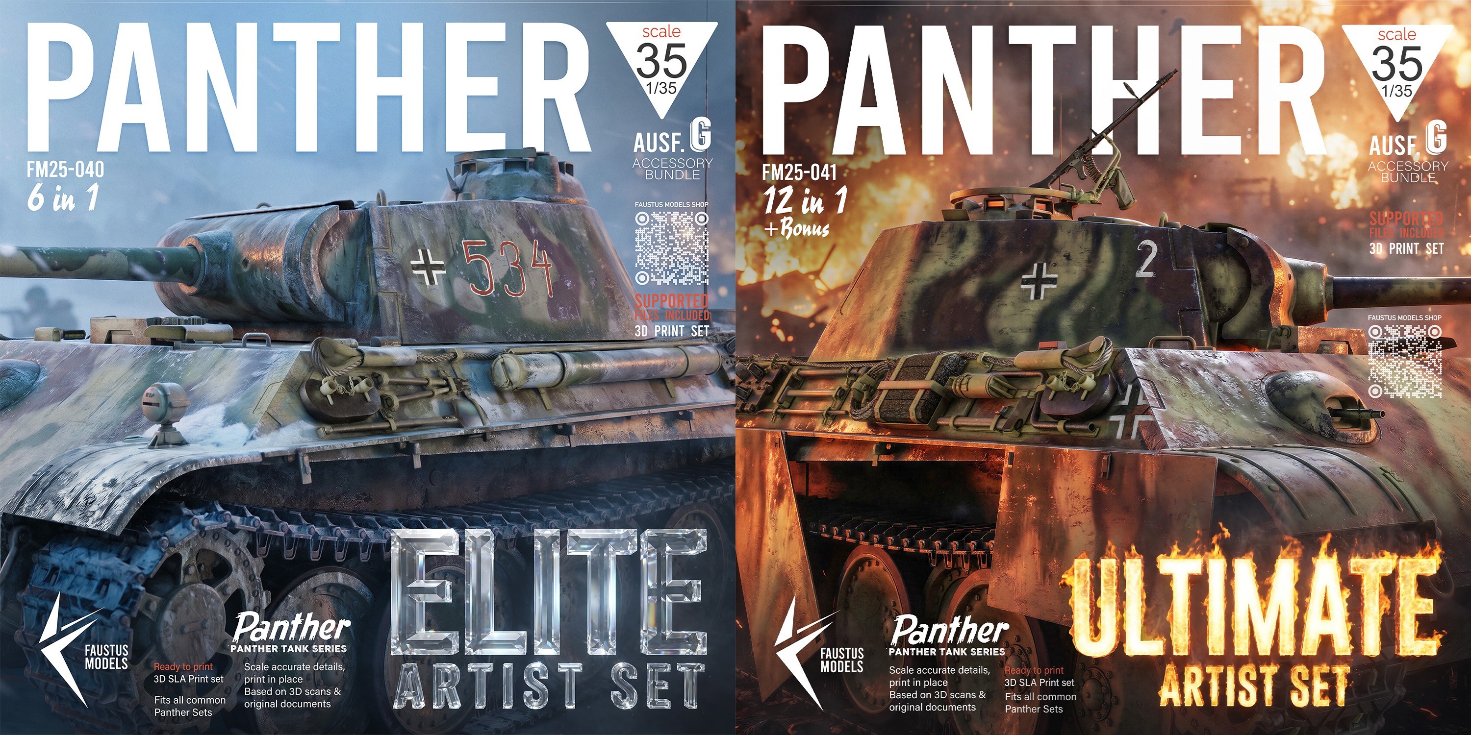 NEW Panther Ausf.G ELITE & ULTIMATE Artist Sets – by FaustusModels