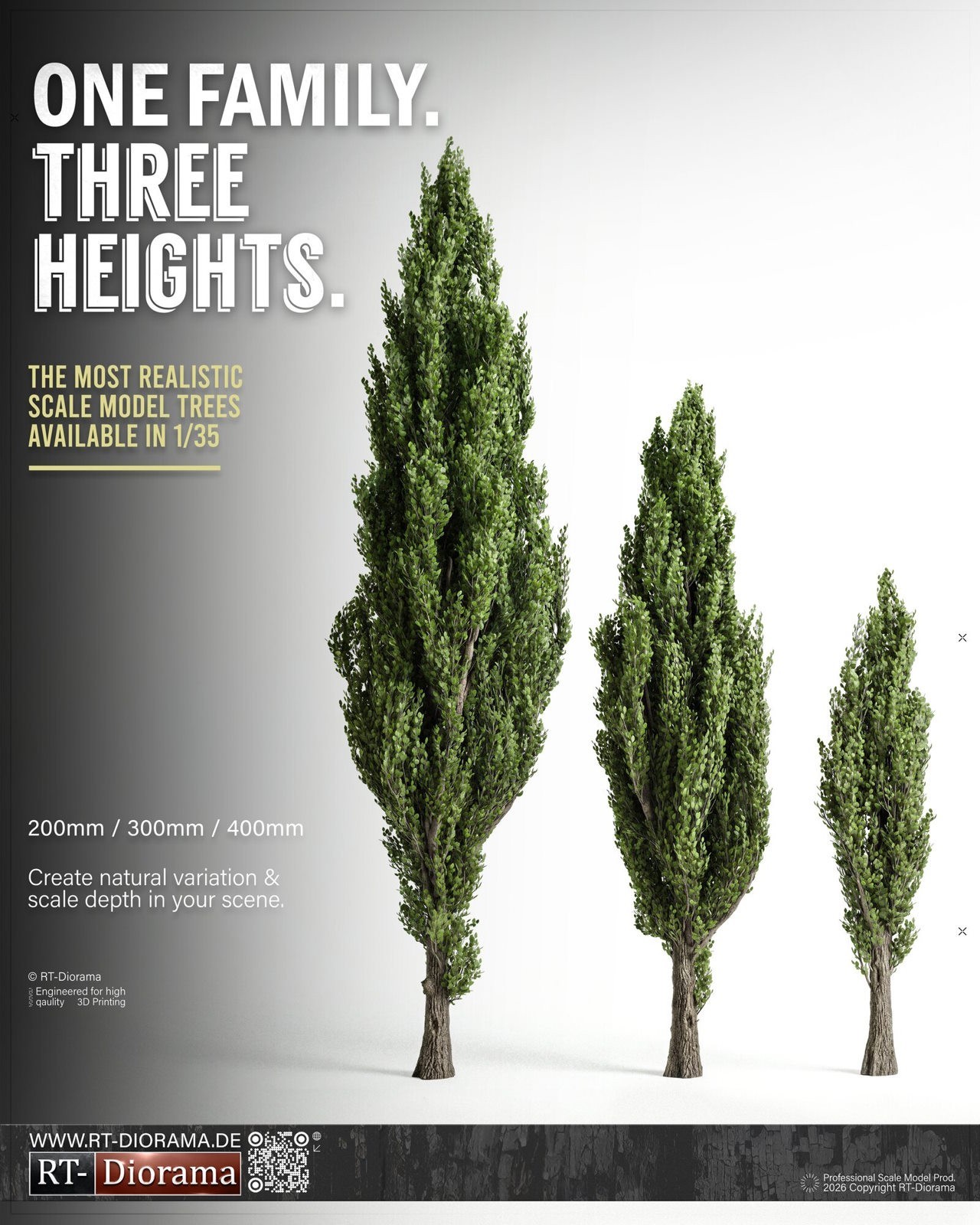 NEW FROM RT-DIORAMA: FULL-SLA PRINTED POPLAR TREES IN 1/35 SCALE