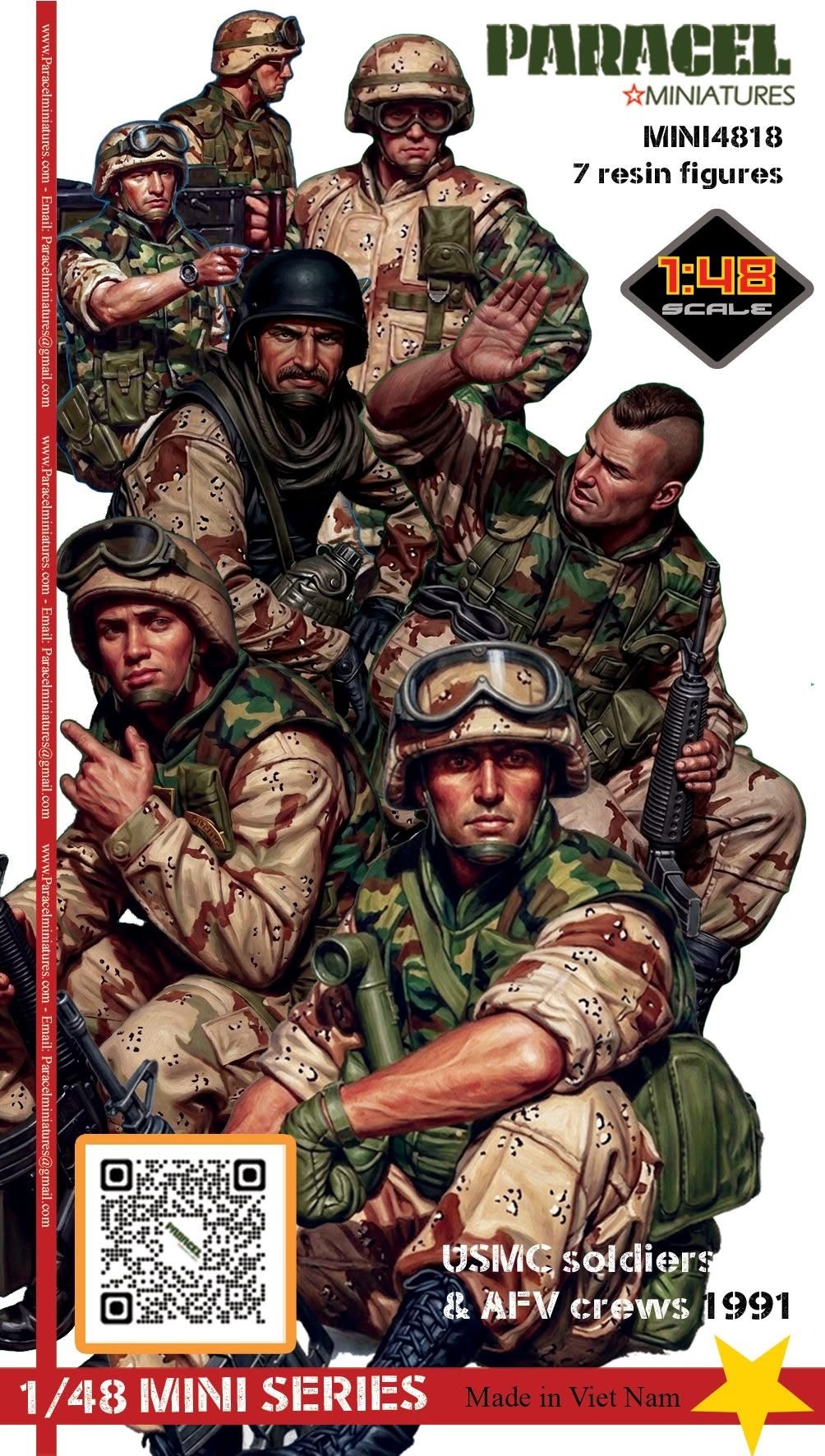 Paracel Miniatures  : Gulf War U.S. Tankers / Soldiers in various scales