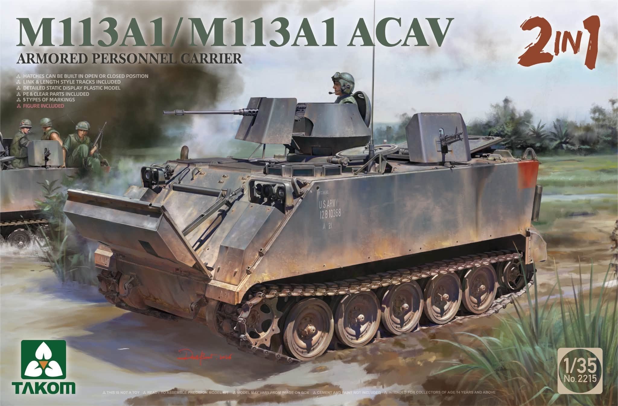 Box Art for New Takom's M113A1 ACAV & M577A1