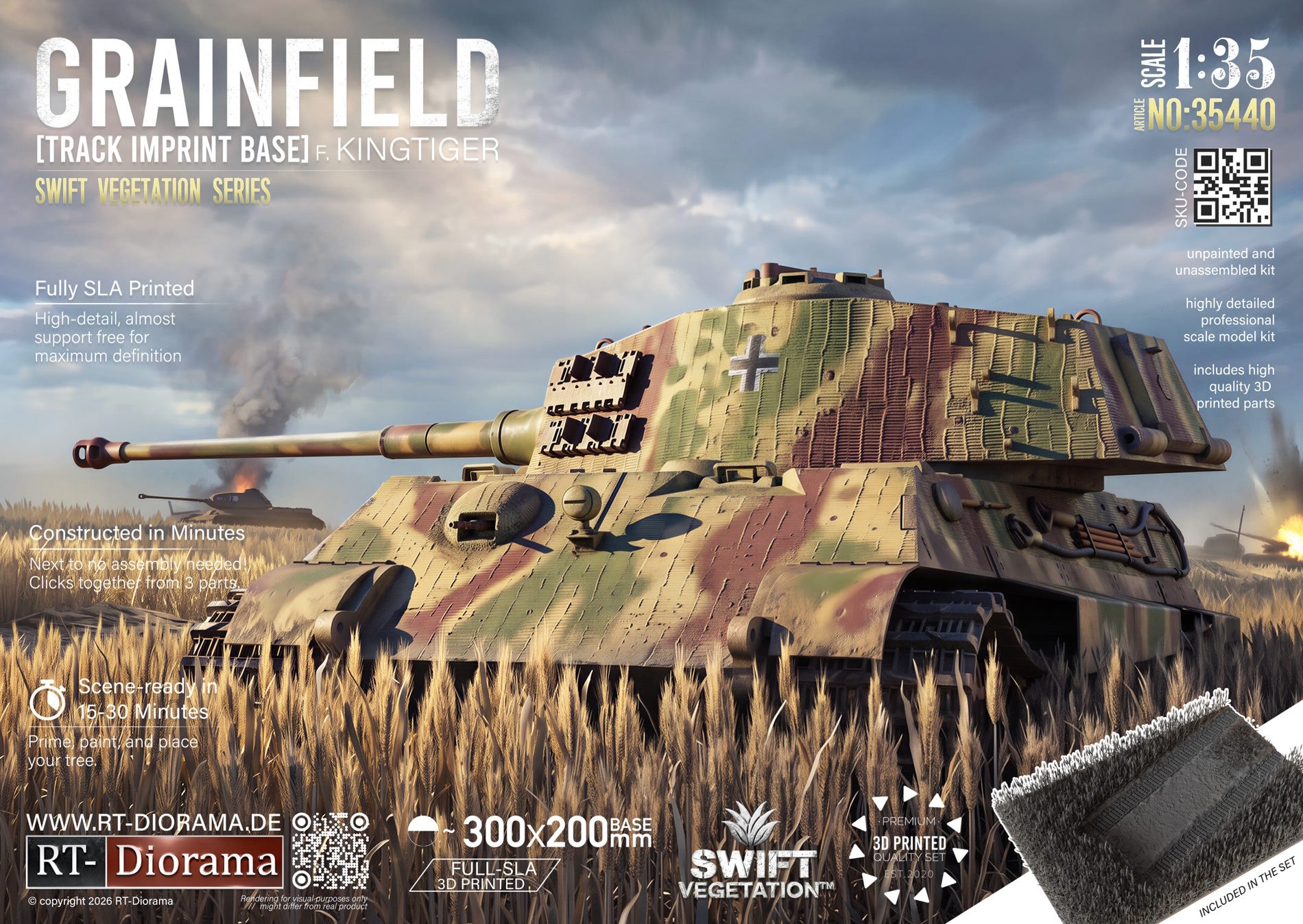 New from RT-Diorama: Normandy Bocages, Grainfields & Scenic Bases in 1/35