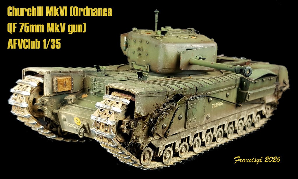 Robust tank, decent cannon - Churchill Mk.VI with Ordnance QF 75mm Mk.V gun 1/35 AFV Club