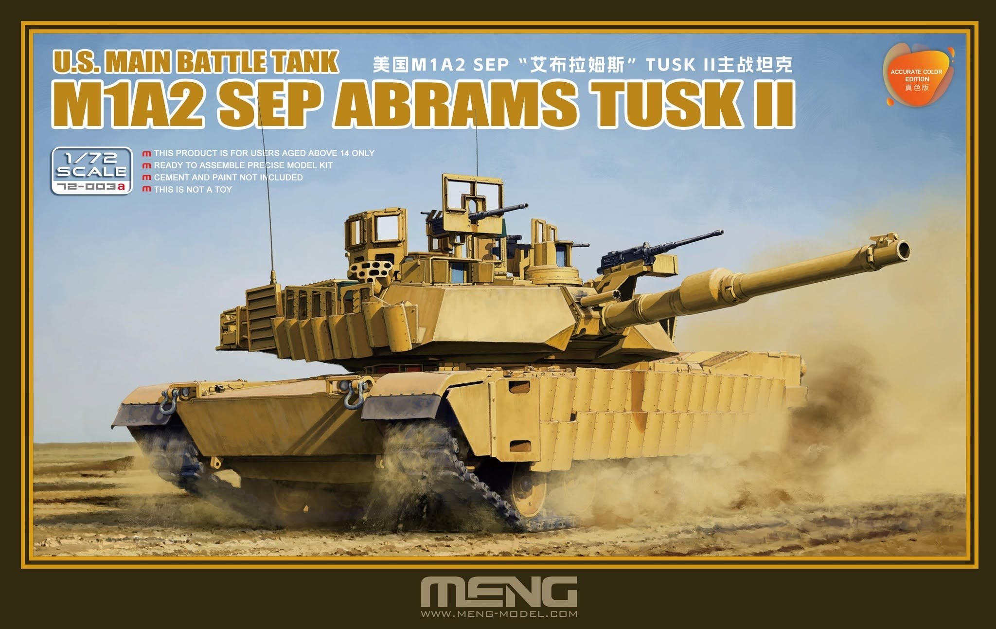 M1A2 SEP Abrams TUSK II in Accurate Color Edition